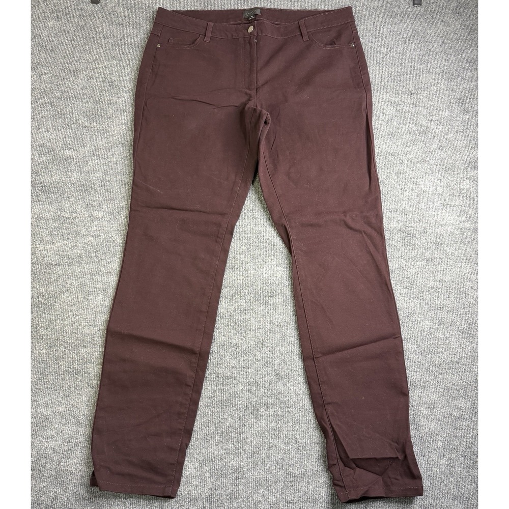 Carlisle Collection Women's Burgundy Stretch Pants High‎ Rise Size 14